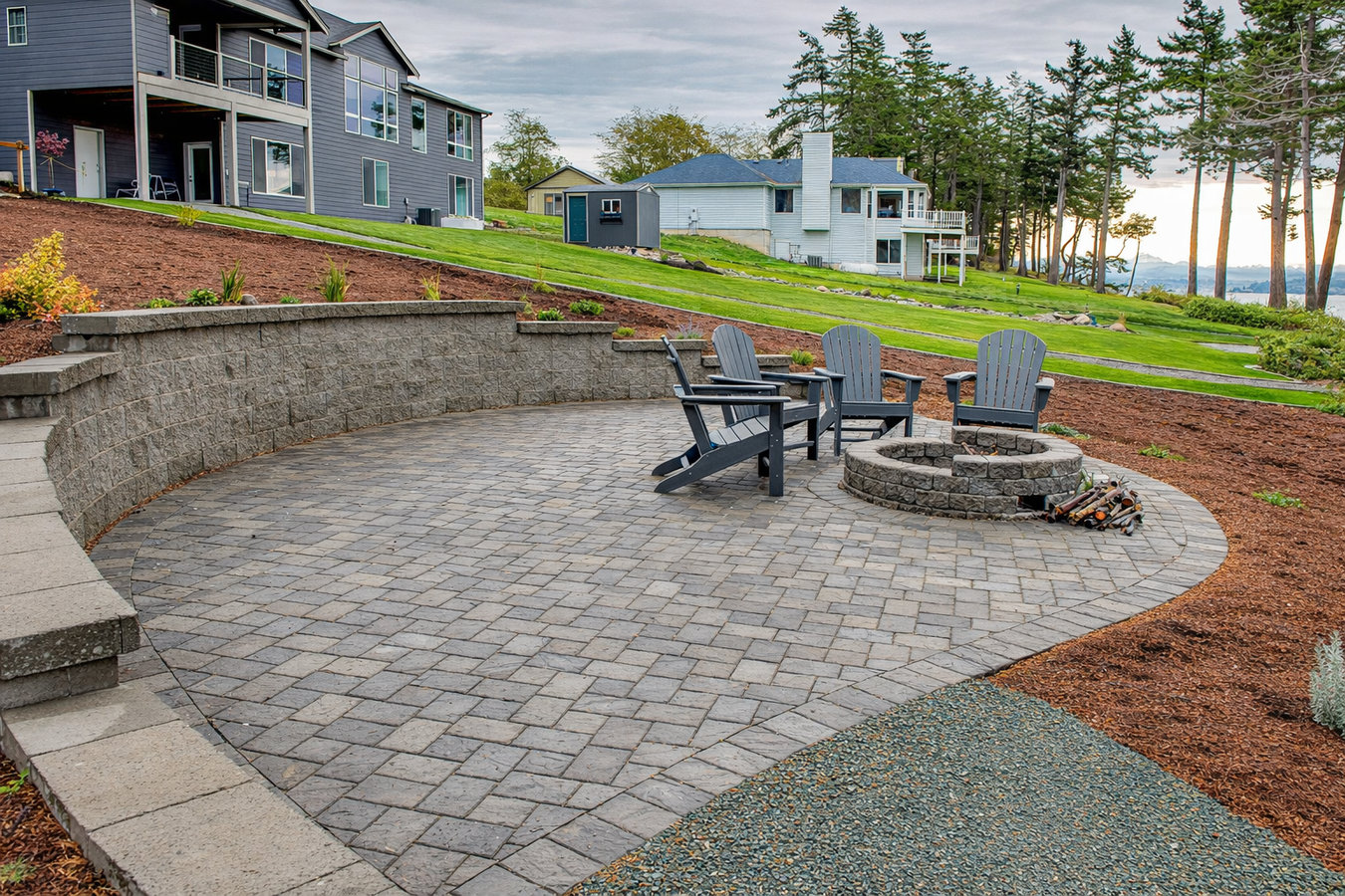 Concrete patio construction in West Fargo, ND